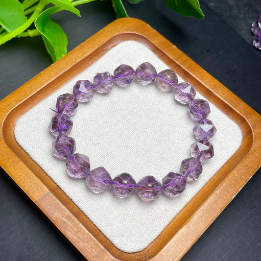 Amethyst Faceted Loop Bracelet