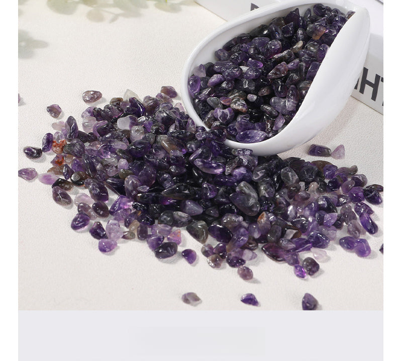 Natural amethyst crushed stone demagnetization creative ornament