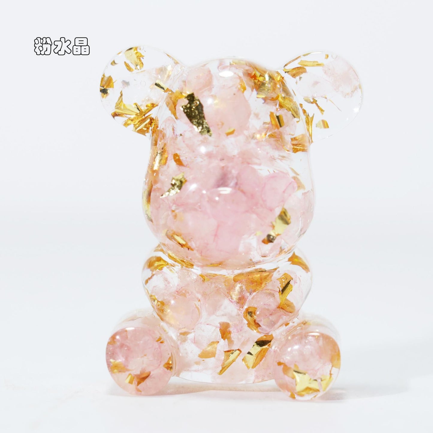 DIY Crystal hug bear keychain, Crystal drip glue keychain pendant