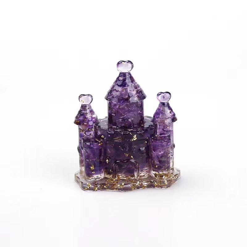 Creative Natural Crystal Crushed Stone Dropping Gel Crystal Fairy Tale Castle Ornament