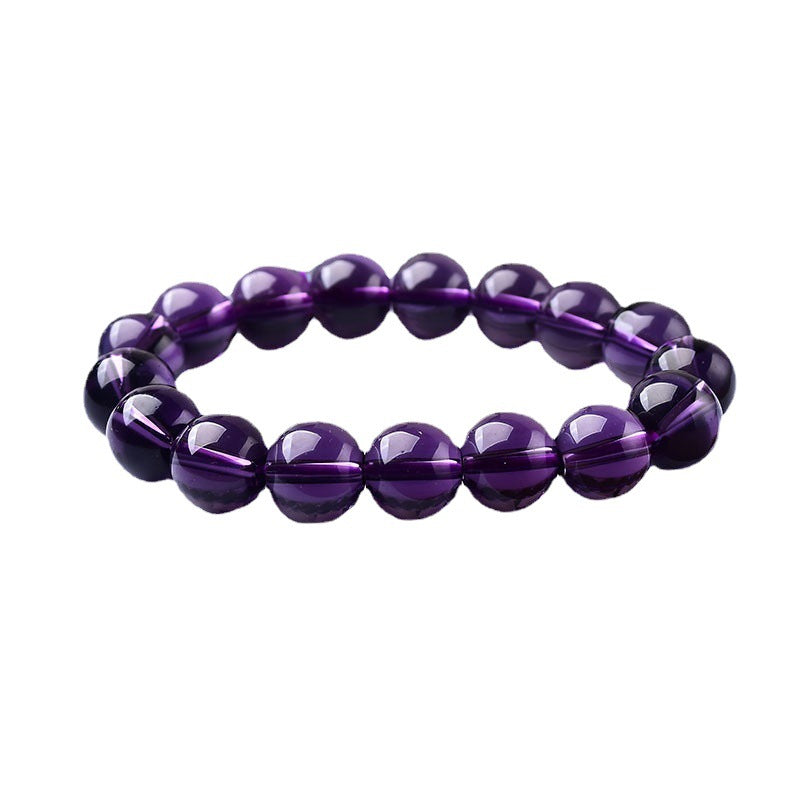 Natural Crystal Yellow Crystal Bracelet White Crystal Purple Crystal Obsidian Bracelet